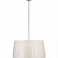 Meyda Lighting Cilindro 32" 4-Light Brushed Nickel Tapered Pendant Light With Ruffled Ivory Textrene Shade