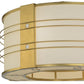 Meyda Lighting Cilindro 32" 4-Light Gold Leaf Touro Pendant Light With White Linen Textrene Shade