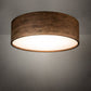 Meyda Lighting Cilindro 32" 4-Light Old Distressed Wood Flush Mount Light With White Statuario Idalight Shade