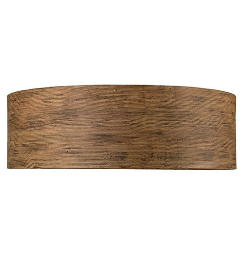 Meyda Lighting Cilindro 32" 4-Light Old Distressed Wood Flush Mount Light With White Statuario Idalight Shade