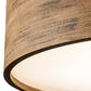 Meyda Lighting Cilindro 32" 4-Light Old Distressed Wood Flush Mount Light With White Statuario Idalight Shade