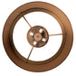 Meyda Lighting Cilindro 32" 4-Light Old Distressed Wood Flush Mount Light With White Statuario Idalight Shade