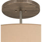 Meyda Lighting Cilindro 32" 4-Light Satin Clear Aloni Pendant Light With Beige Natural Textrene Shade