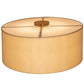 Meyda Lighting Cilindro 32" 6-Light Brass Tint Lujoso Semi-flush Mount Light With Beige & White Shade