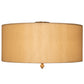 Meyda Lighting Cilindro 32" 6-Light Brass Tint Lujoso Semi-flush Mount Light With Beige & White Shade