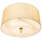 Meyda Lighting Cilindro 32" 6-Light Brass Tint Lujoso Semi-flush Mount Light With Beige & White Shade