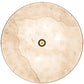 Meyda Lighting Cilindro 32" 6-Light Brass Tint Lujoso Semi-flush Mount Light With Beige & White Shade