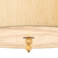 Meyda Lighting Cilindro 32" 6-Light Brass Tint Lujoso Semi-flush Mount Light With Beige & White Shade