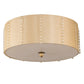 Meyda Lighting Cilindro 32" 6-Light Brass and Gold Powder Coat Lujoso Semi-flush Mount Light With Beige & White Shade