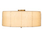 Meyda Lighting Cilindro 32" 6-Light Brass and Gold Powder Coat Lujoso Semi-flush Mount Light With Beige & White Shade