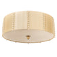 Meyda Lighting Cilindro 32" 8-Light Brass Tint & Gold Lujoso Semi-flush Mount Light With Wafer Silk & Yuma Idalight Shade