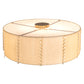 Meyda Lighting Cilindro 32" 8-Light Brass Tint & Gold Lujoso Semi-flush Mount Light With Wafer Silk & Yuma Idalight Shade