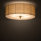 Meyda Lighting Cilindro 32" 8-Light Brass and Gold Powder Coat Lujoso Semi-flush Mount Light With Beige & White Shade