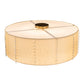 Meyda Lighting Cilindro 32" 8-Light Brass and Gold Powder Coat Lujoso Semi-flush Mount Light With Beige & White Shade