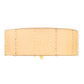 Meyda Lighting Cilindro 32" 8-Light Brass and Gold Powder Coat Lujoso Semi-flush Mount Light With Beige & White Shade