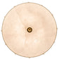 Meyda Lighting Cilindro 32" 8-Light Brass and Gold Powder Coat Lujoso Semi-flush Mount Light With Beige & White Shade