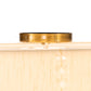 Meyda Lighting Cilindro 32" 8-Light Brass and Gold Powder Coat Lujoso Semi-flush Mount Light With Beige & White Shade