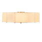 Meyda Lighting Cilindro 33" 8-Light Brass and Gold Powder Coat Lujoso Semi-flush Mount Light With Beige & White Shade