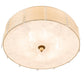 Meyda Lighting Cilindro 33" 8-Light Brass and Gold Powder Coat Lujoso Semi-flush Mount Light With Beige & White Shade