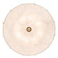Meyda Lighting Cilindro 33" 8-Light Brass and Gold Powder Coat Lujoso Semi-flush Mount Light With Beige & White Shade