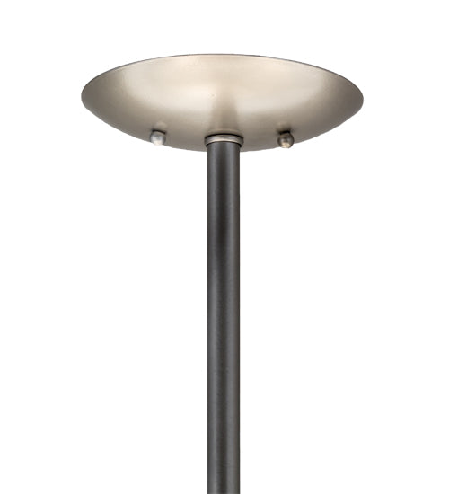 Meyda Lighting Cilindro 34" 3-Light Nickel Rotunda Pendant Light With Laura White Textrene Shade