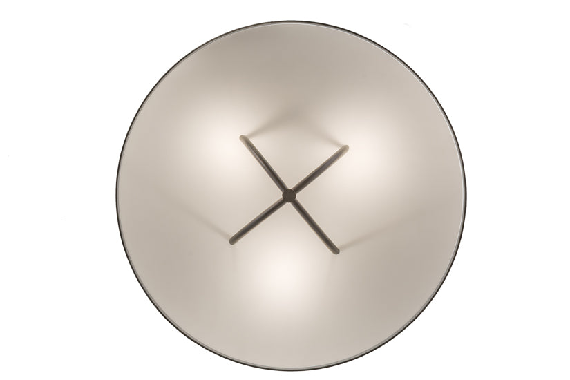 Meyda Lighting Cilindro 34" 3-Light Nickel Rotunda Pendant Light With Laura White Textrene Shade