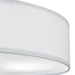 Meyda Lighting Cilindro 34" 3-Light Nickel & White Pendant Light With White Textrene & Statuario Idalight Shade