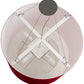 Meyda Lighting Cilindro 34" 4-Light 2-Tier Pendant Light With Red Textrene & White Staturio Idalight Shade