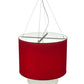 Meyda Lighting Cilindro 34" 4-Light 2-Tier Pendant Light With Red Textrene & White Staturio Idalight Shade