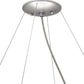 Meyda Lighting Cilindro 34" 4-Light 2-Tier Pendant Light With Red Textrene & White Staturio Idalight Shade