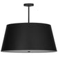 Meyda Lighting Cilindro 34" 4-Light Oil Rubbed Bronze Campbell Pendant Light With Black and White Statuario Idalight Shade