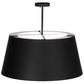 Meyda Lighting Cilindro 34" 4-Light Oil Rubbed Bronze Campbell Pendant Light With Black and White Statuario Idalight Shade