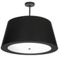Meyda Lighting Cilindro 34" 4-Light Oil Rubbed Bronze Campbell Pendant Light With Black and White Statuario Idalight Shade