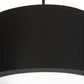 Meyda Lighting Cilindro 34" 4-Light Oil Rubbed Bronze Campbell Pendant Light With Black and White Statuario Idalight Shade