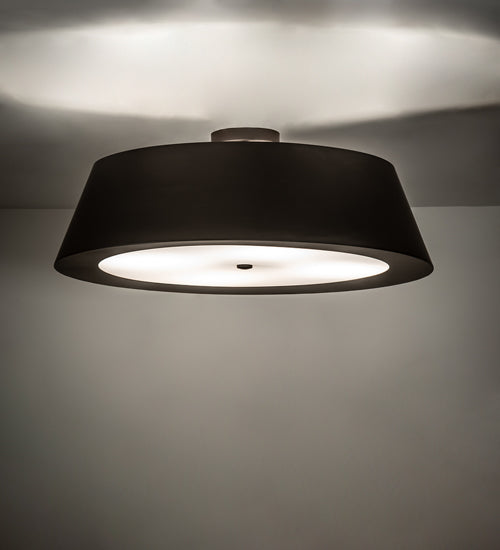 Meyda Lighting Cilindro 34" 4-Light Oil Rubbed Bronze Campbell Pendant Light With White Statuario Idalight Shade