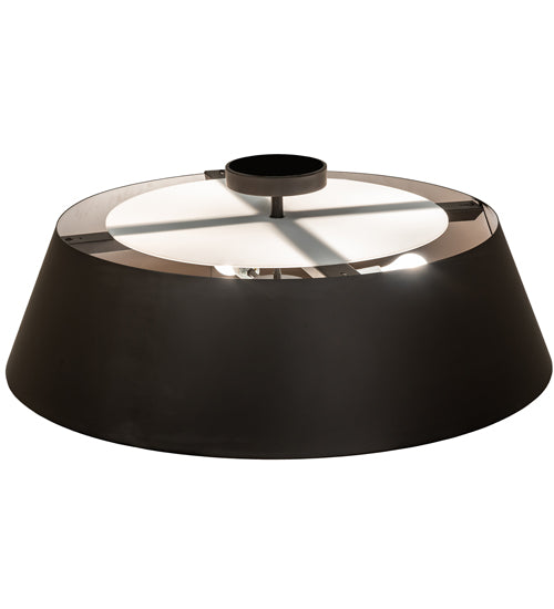 Meyda Lighting Cilindro 34" 4-Light Oil Rubbed Bronze Campbell Pendant Light With White Statuario Idalight Shade