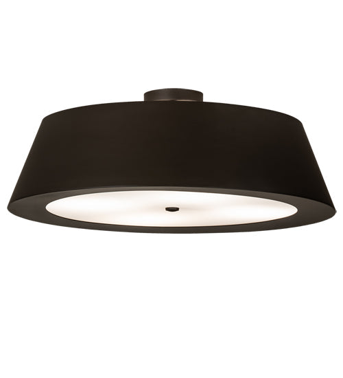 Meyda Lighting Cilindro 34" 4-Light Oil Rubbed Bronze Campbell Pendant Light With White Statuario Idalight Shade