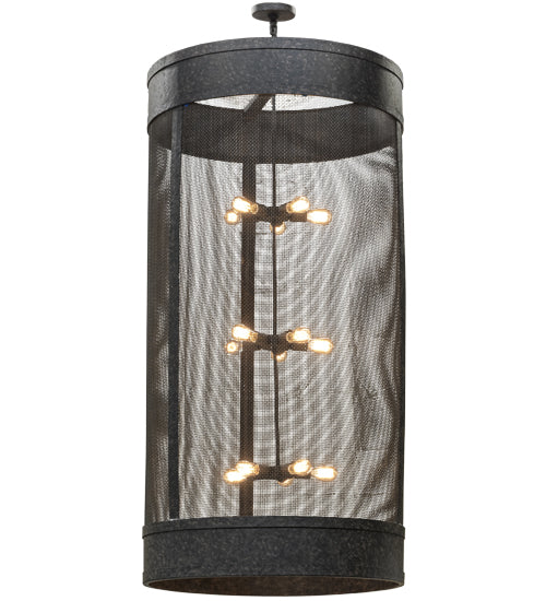 Meyda Lighting Cilindro 36" 15-Light Coffee Bean Cage Pendant Light