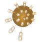 Meyda Lighting Cilindro 36" 18-Light Gold Metallic Cascading Pendant Light With Clear Shade Glass