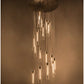 Meyda Lighting Cilindro 36" 18-Light Timeless Bronze Cascading Pendant Light With Clear Shade Glass