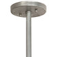 Meyda Lighting Cilindro 36" 3-Light Brushed Nickel Pendant Light With White Linen Textrene Shade