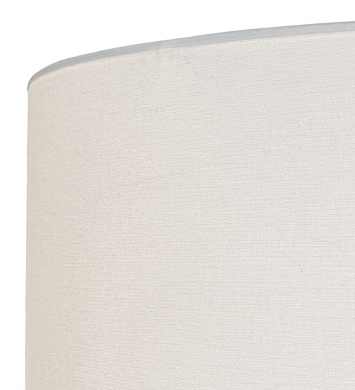 Meyda Lighting Cilindro 36" 3-Light Brushed Nickel Pendant Light With White Linen Textrene Shade
