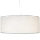 Meyda Lighting Cilindro 36" 3-Light Brushed Nickel Powder Coat Pendant Light With White Linen & Stataurio Idalight Shade
