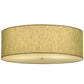 Meyda Lighting Cilindro 36" 3-Light Natural Aluminum Flush Mount Light With Sage Textrene Shade