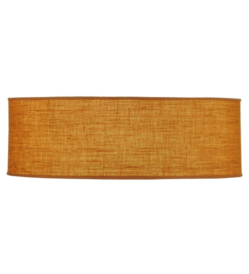 Meyda Lighting Cilindro 36" 3-Light Nickel Flush Mount Light With Copper Burlap & Bottocino Idalight Shade