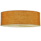 Meyda Lighting Cilindro 36" 3-Light Nickel Flush Mount Light With Copper Burlap & Bottocino Idalight Shade