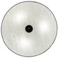 Meyda Lighting Cilindro 36" 3-Light Nickel Flush Mount Light With Off White Textrene & White Statuario Idalight Shade