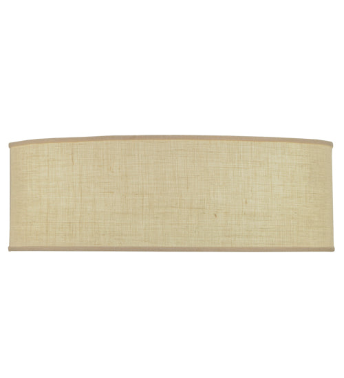 Meyda Lighting Cilindro 36" 3-Light Nickel Flush Mount Light With White Burlap Shade Glass