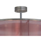 Meyda Lighting Cilindro 36" 3-Light Nickel Palace Pendant Light With Aubergine Textralite Shade