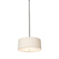 Meyda Lighting Cilindro 36" 3-Light Oil Rubbed Bronze Pendant Light With White Textrene & Statuario Idalight Shade